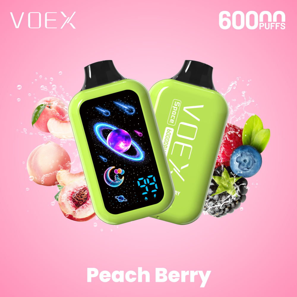 VOEX Space Vape – 60,000 Puffs, Dual Vapor, Interactive Glow & Bold Flavors