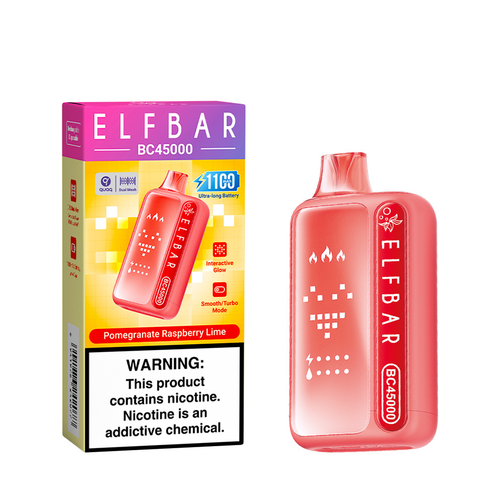 Elfbar BC45000 Vape – 45,000 Puffs, Dual Vapor, Interactive Glow & Bold Flavors