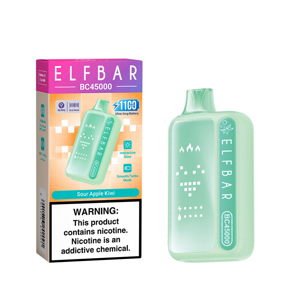 Elfbar BC45000 Vape – 45,000 Puffs, Dual Vapor, Interactive Glow & Bold Flavors