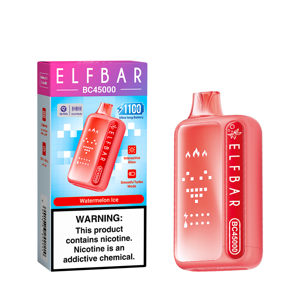 Elfbar BC45000 Vape – 45,000 Puffs, Dual Vapor, Interactive Glow & Bold Flavors