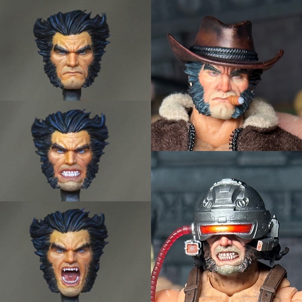 Wolverine Logan longhair heads