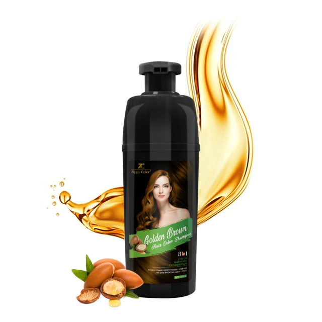 Zippy Color 3 in 1 Argan Oil Hair Dye Shampoo-Golden Brown,Zippy Color 3 in 1 Argan Oil Hair Dye Shampoo-Black,Guangdong Mingli Biomedical Technology Co., Ltd.