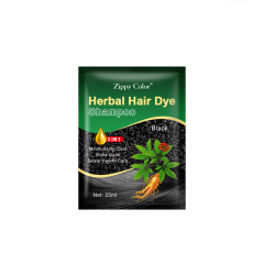 Zippy Color Ginseng Black Hair Shampoo,Ginseng Hair Dye Shampoo | Ammonia-Free Hair Color by Mingli Factory,Guangdong Mingli Biomedical Technology Co., Ltd.
