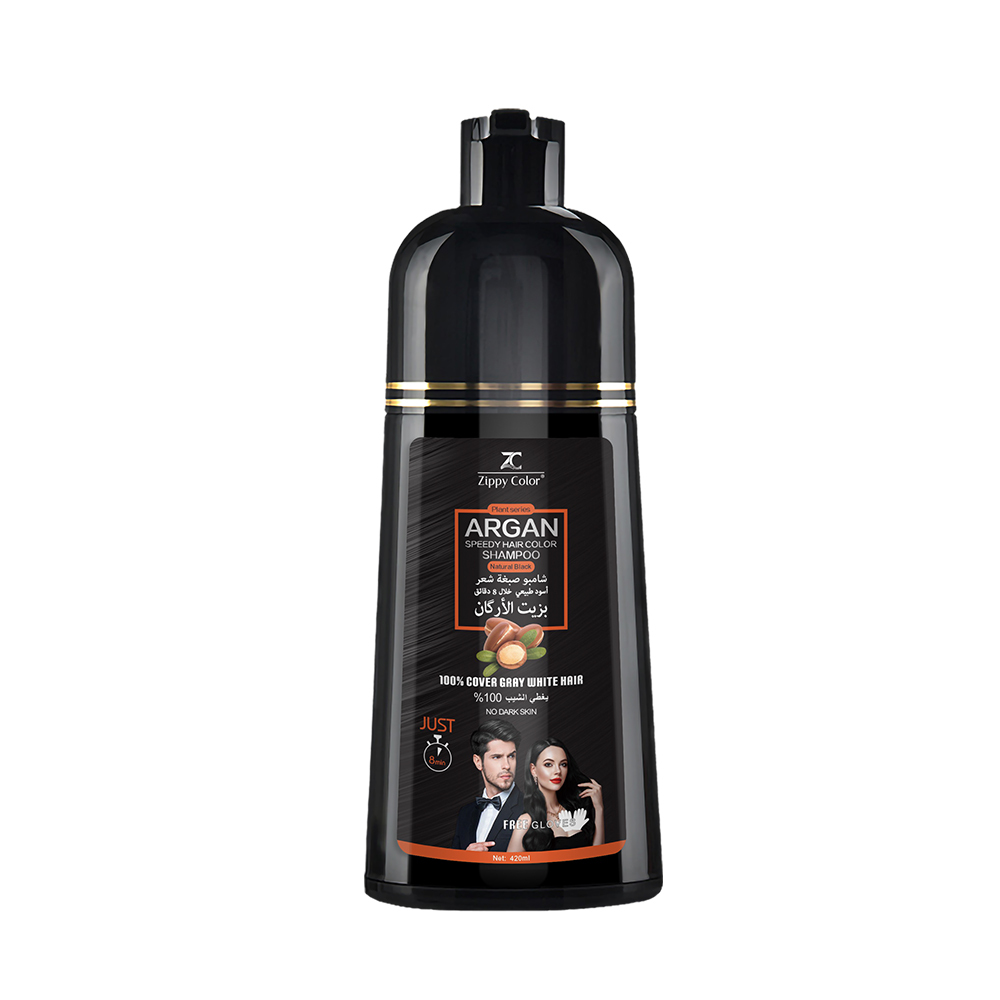Zippy Color Argan Speedy Hair Color Shampoo-Natural Black,Zippy Color Hair Dye Shampoo - Wholesale Hair Care Manufacturer,Guangdong Mingli Biomedical Technology Co., Ltd.