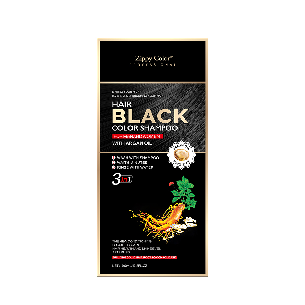 Zippy Color Ginseng Black Hair Shampoo-400ml