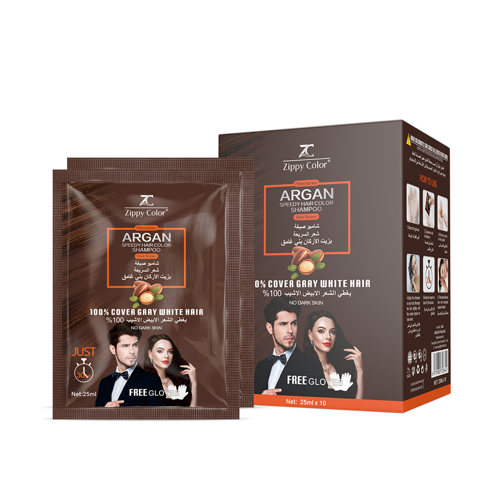 Zippy Color Argan Speedy Hair Color Shampoo Wash - Deep Color - Long-Lasting Hair Dye Shampoo for Nourished, Vibrant Hair,Zippy Color Hair Dye Shampoo - Wholesale Hair Care Manufacturer,Guangdong Mingli Biomedical Technology Co., Ltd.
