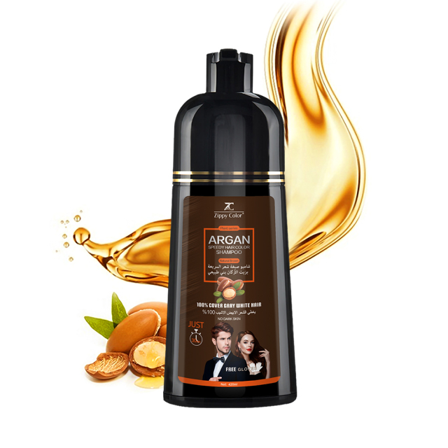Zippy Color Argan Speedy Hair Color Shampoo - Natural Brown - Fast & Nourishing Hair Dye Shampoo,Zippy Color Hair Dye Shampoo - Hair Care Manufacturer,Guangdong Mingli Biomedical Technology Co., Ltd.