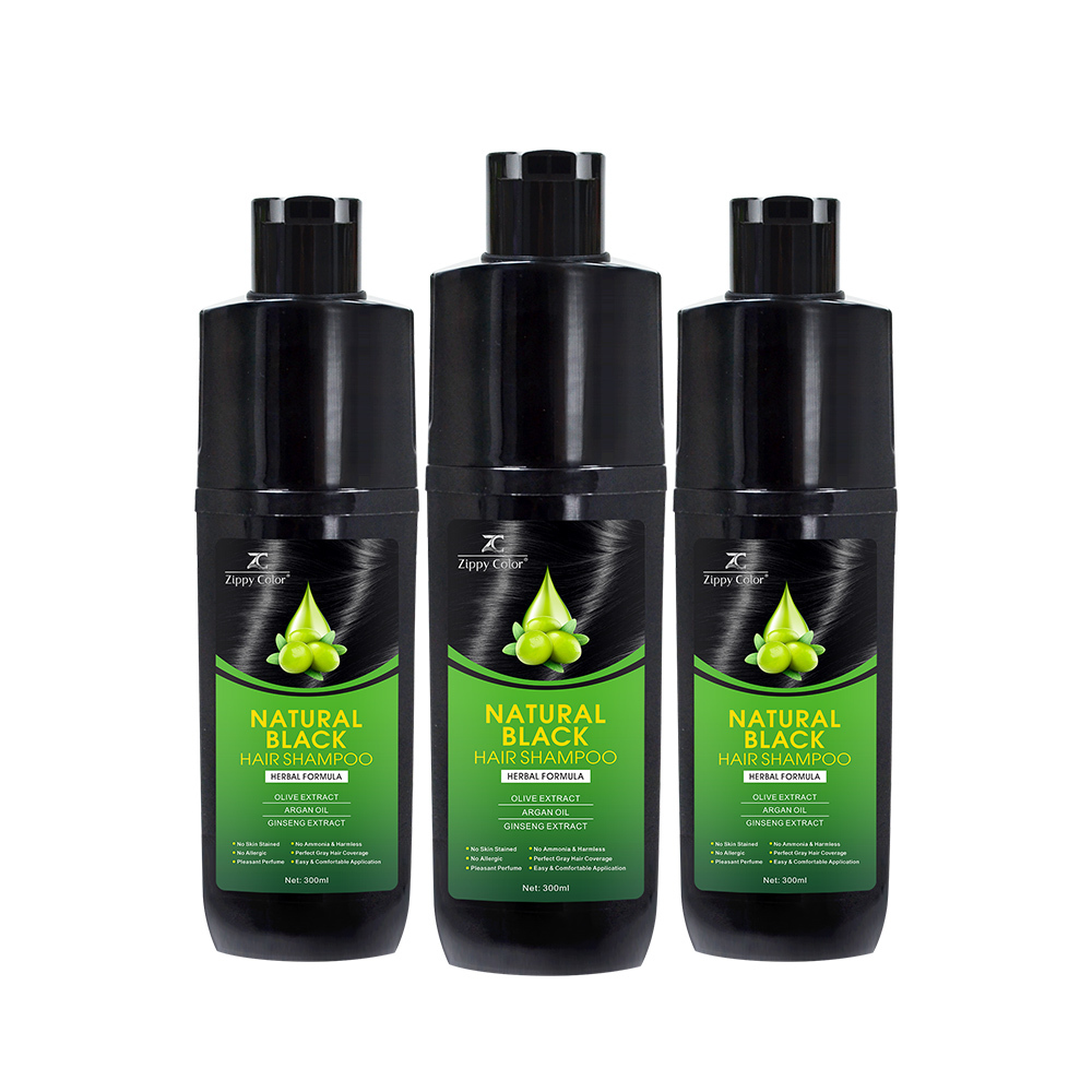 Zippy Color Olive Black Hair Shampoo - Premium Hair Dye Shampoo with Olive Extract for Vibrant, Healthy Hair Color,Zippy Color Permanent Black Hair Dye Shampoo with Olive Extract,Guangdong Mingli Biomedical Technology Co., Ltd.