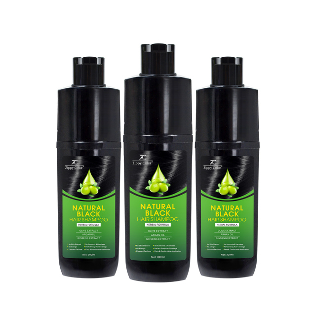 Zippy Color Olive Black Hair Shampoo - Premium Hair Dye Shampoo with Olive Extract for Vibrant, Healthy Hair Color,Zippy Color Permanent Black Hair Dye Shampoo with Olive Extract,Guangdong Mingli Biomedical Technology Co., Ltd.