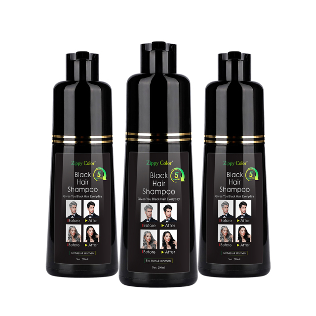 Zippy Color Black Hair Shampoo - Premium Black Hair Dye Shampoo for Rich and Long-Lasting Color,Permanent Black Hair Dye Shampoo for Private Label for B2B Clients,Guangdong Mingli Biomedical Technology Co., Ltd.