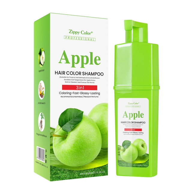 Zippy Color Apple Black Hair Shampoo,Zippy Color 3 in 1 Argan Oil Hair Dye Shampoo-Black,Guangdong Mingli Biomedical Technology Co., Ltd.