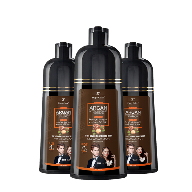 Zippy Color Argan Speedy Hair Color Shampoo - Natural Brown - Fast & Nourishing Hair Dye Shampoo,Zippy Color Hair Dye Shampoo - Hair Care Manufacturer,Guangdong Mingli Biomedical Technology Co., Ltd.