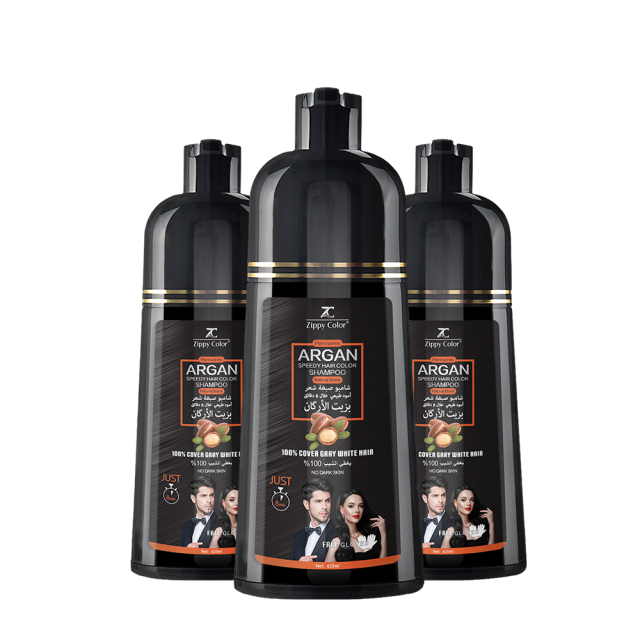 Zippy Color Argan Speedy Hair Color Shampoo-Natural Black,Zippy Color Hair Dye Shampoo - Wholesale Hair Care Manufacturer,Guangdong Mingli Biomedical Technology Co., Ltd.