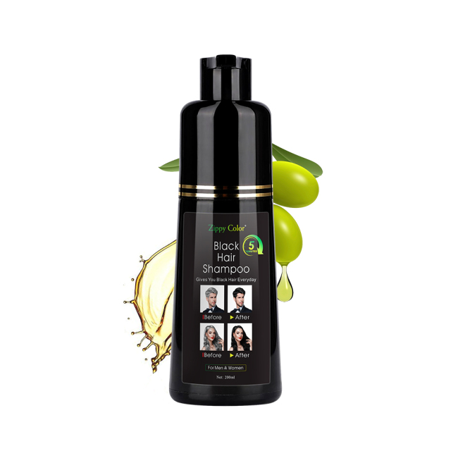 Zippy Color Black Hair Shampoo - Premium Black Hair Dye Shampoo for Rich and Long-Lasting Color,Permanent Black Hair Dye Shampoo for Private Label for B2B Clients,Guangdong Mingli Biomedical Technology Co., Ltd.