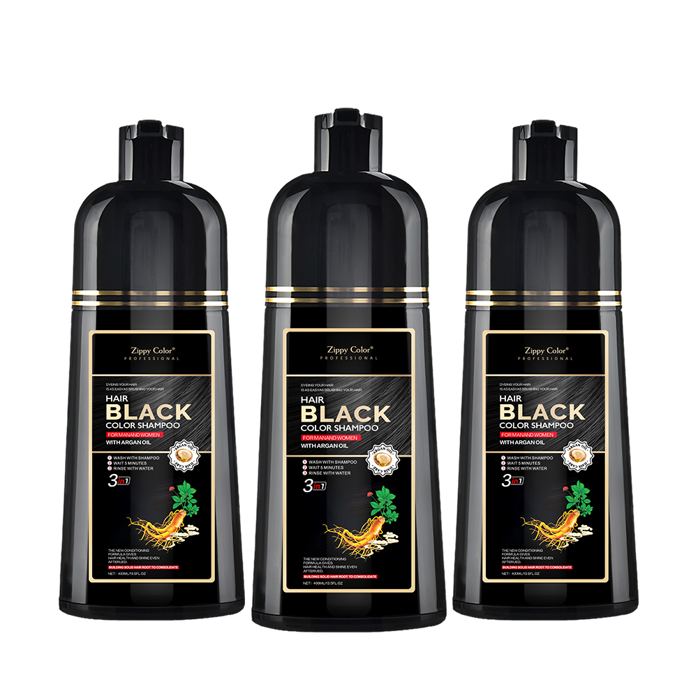 Zippy Color Ginseng Black Hair Shampoo-400ml