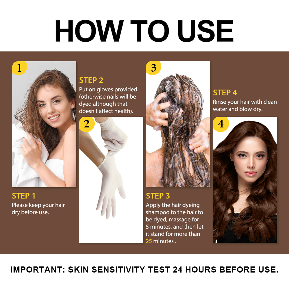 Zippy Color 3 in 1 Argan Oil Hair Dye Shampoo-Light Brown,Zippy Color 3 in 1 Argan Oil Hair Dye Shampoo-Black,Guangdong Mingli Biomedical Technology Co., Ltd.