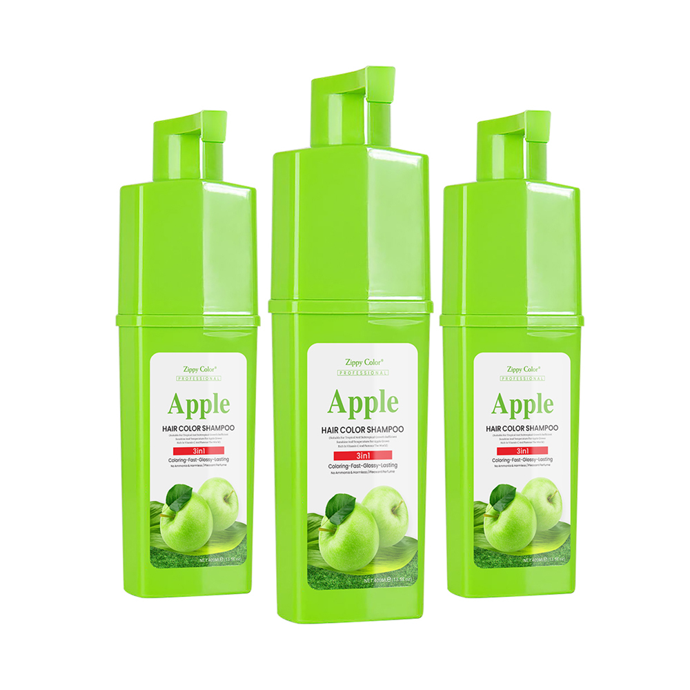 Zippy Color Apple Black Hair Shampoo,Zippy Color 3 in 1 Argan Oil Hair Dye Shampoo-Black,Guangdong Mingli Biomedical Technology Co., Ltd.