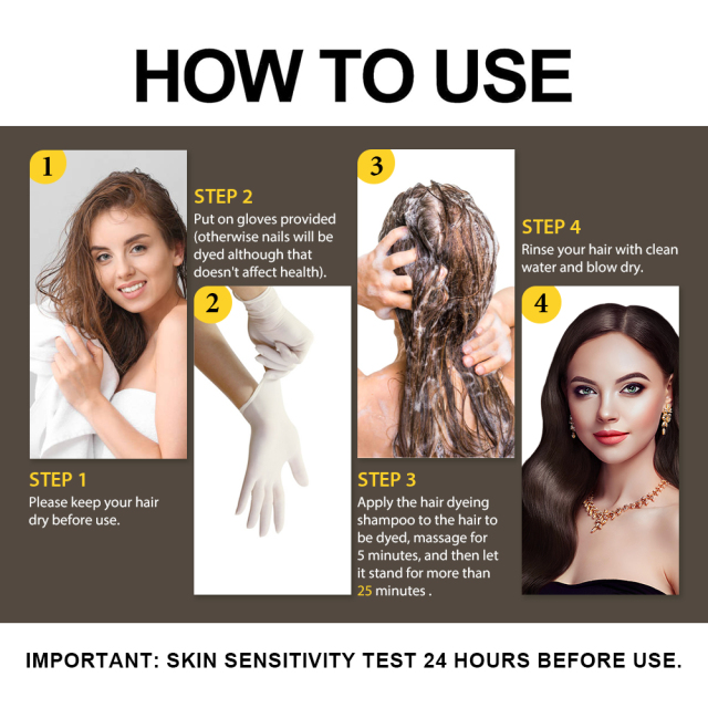 Zippy Color 3 in 1 Argan Oil Hair Dye Shampoo-Chestnut Brown,Zippy Color 3 in 1 Argan Oil Hair Dye Shampoo-Black,Guangdong Mingli Biomedical Technology Co., Ltd.