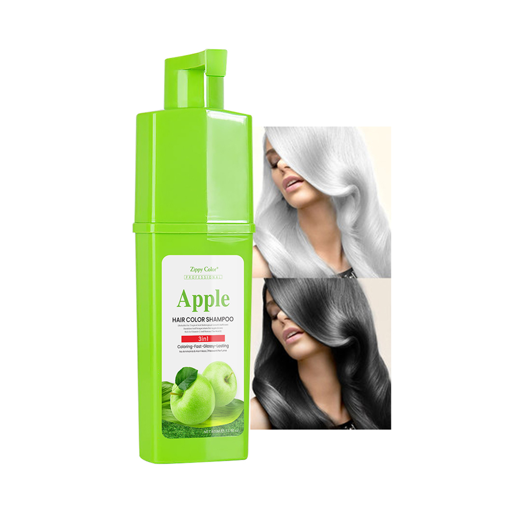Zippy Color Apple Black Hair Shampoo,Zippy Color 3 in 1 Argan Oil Hair Dye Shampoo-Black,Guangdong Mingli Biomedical Technology Co., Ltd.