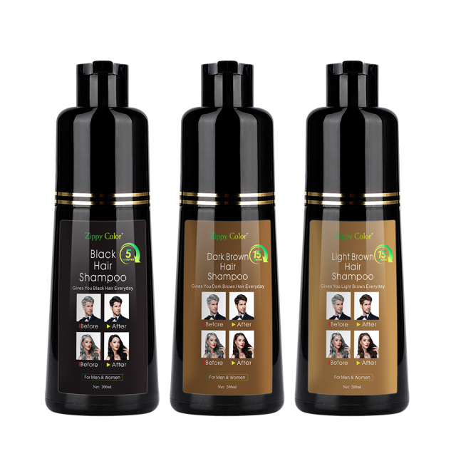Zippy Color Black Hair Shampoo - Premium Black Hair Dye Shampoo for Rich and Long-Lasting Color,Permanent Black Hair Dye Shampoo for Private Label for B2B Clients,Guangdong Mingli Biomedical Technology Co., Ltd.
