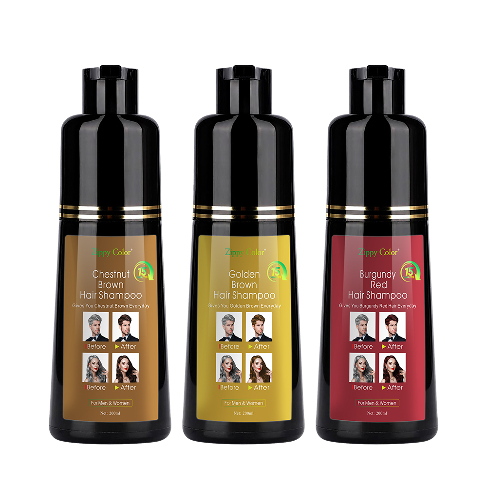 Zippy Color Black Hair Shampoo - Premium Black Hair Dye Shampoo for Rich and Long-Lasting Color,Permanent Black Hair Dye Shampoo for Private Label for B2B Clients,Guangdong Mingli Biomedical Technology Co., Ltd.
