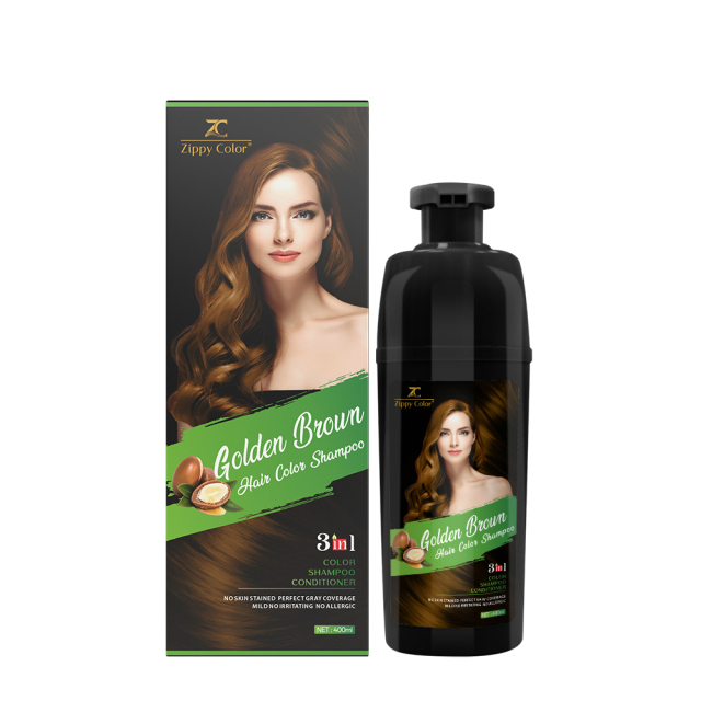 Zippy Color 3 in 1 Argan Oil Hair Dye Shampoo-Golden Brown,Zippy Color 3 in 1 Argan Oil Hair Dye Shampoo-Black,Guangdong Mingli Biomedical Technology Co., Ltd.
