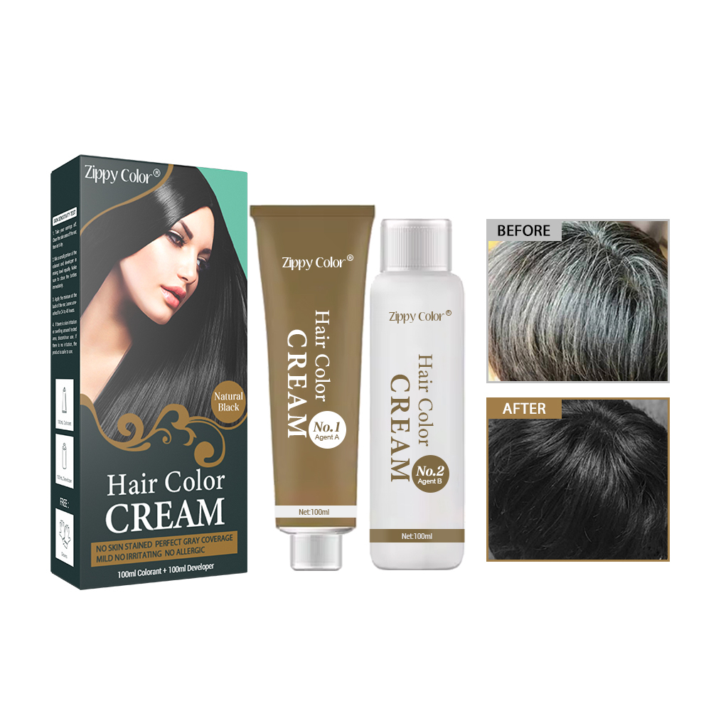 Zippy Color Hair Color Cream,Zippy Color Hair Dye Cream | Ammonia-Free Permanent Hair Color,Guangdong Mingli Biomedical Technology Co., Ltd.