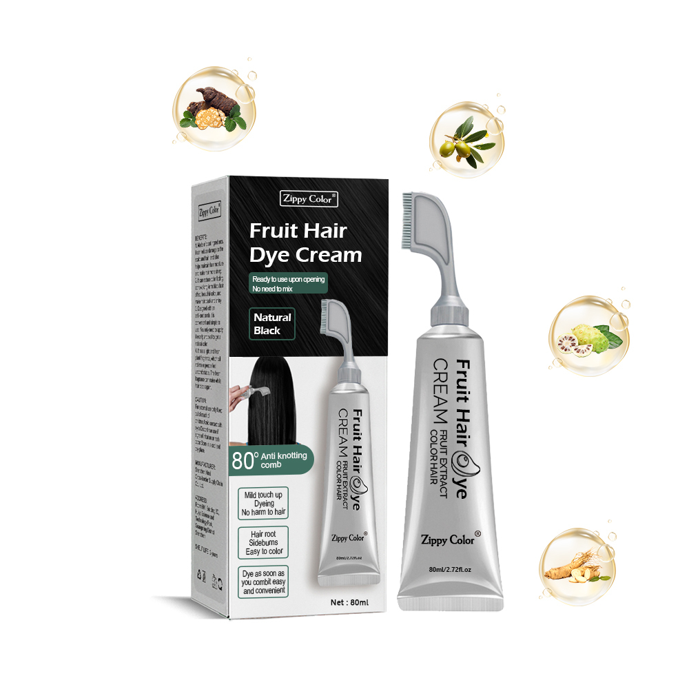 Zippy Color Fruit Hair Dye Cream,Zippy Color Fruit Hair Dye Cream | Plant-Based Permanent Hair Color,Guangdong Mingli Biomedical Technology Co., Ltd.
