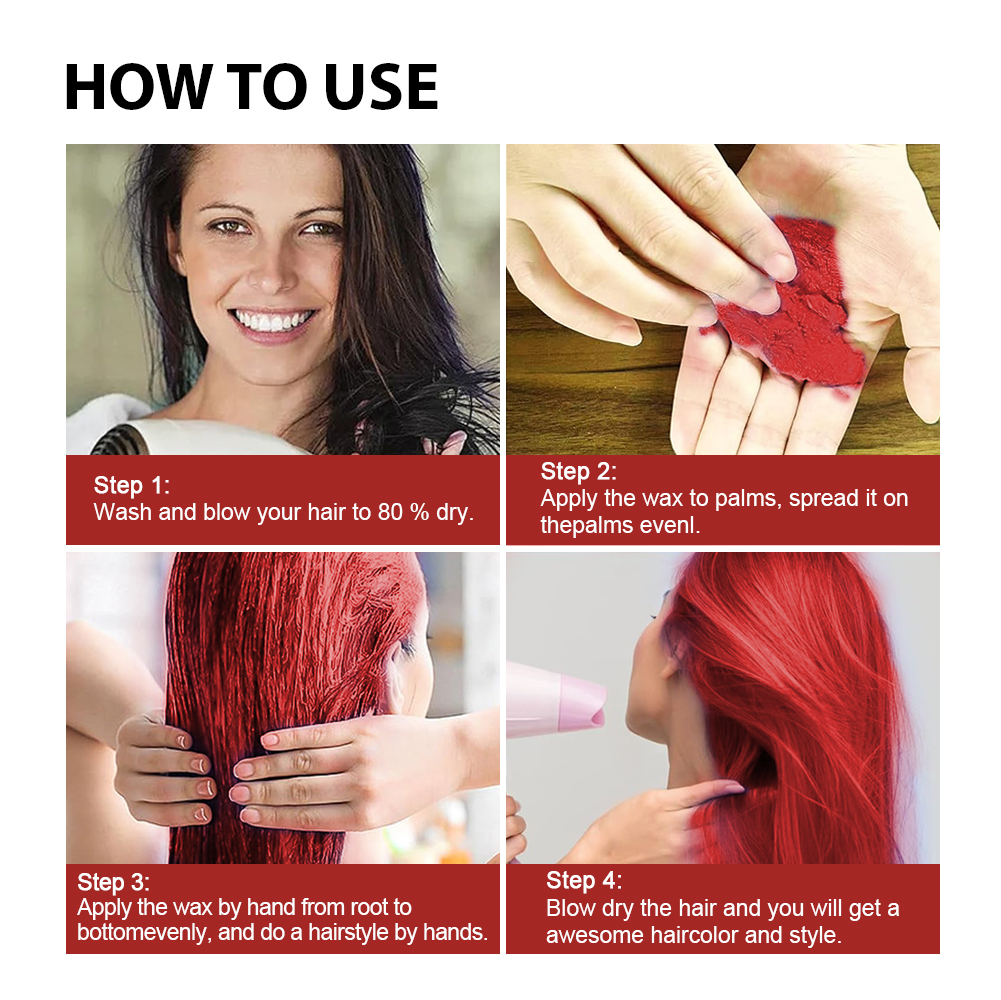 Hair Color Wax High Quality Natural Hair Wax Red One Wax For Hair,Hair Color Wax High Quality Natural Hair Wax Red One Wax For Hair,Guangdong Mingli Biomedical Technology Co., Ltd.