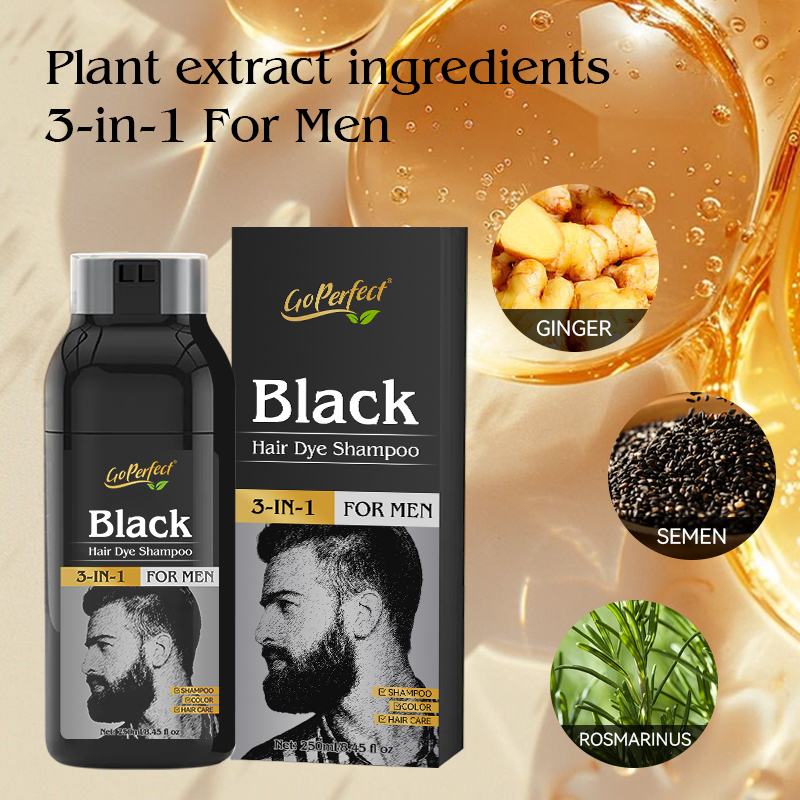 GoPerfect Black Hair Dye Shampoo 3 in 1 For Men,GoPerfect Black Hair Dye Shampoo 3-in-1 for Men – Wholesale,Guangdong Mingli Biomedical Technology Co., Ltd.