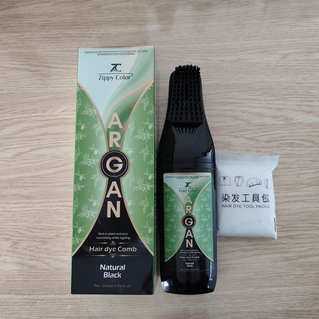 Zippy Color Argan Oil Hair Dye Comb -Natural Black,Zippy Color Argan Oil Hair Dye Comb – Natural Black,Guangdong Mingli Biomedical Technology Co., Ltd.