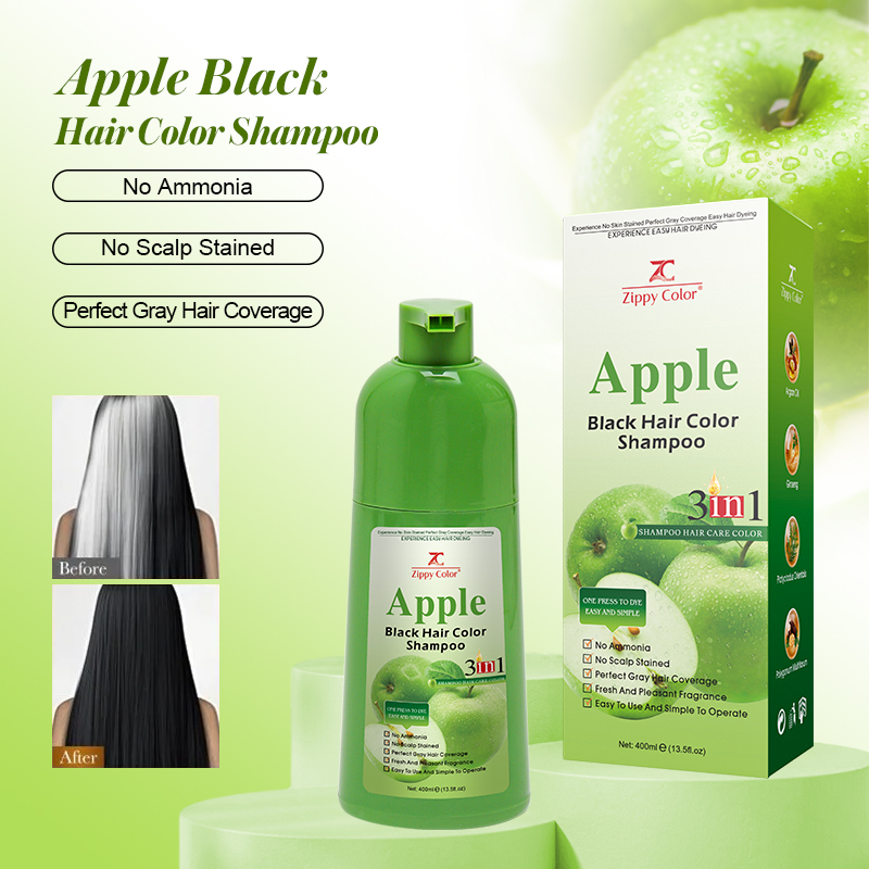 Apple Black Hair Color Shampoo Without Ammonia,Apple Black Hair Color Shampoo Without Ammonia,Guangdong Mingli Biomedical Technology Co., Ltd.