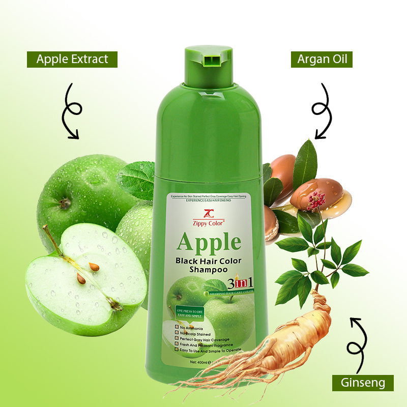 Apple Black Hair Color Shampoo Without Ammonia,Apple Black Hair Color Shampoo Without Ammonia,Guangdong Mingli Biomedical Technology Co., Ltd.