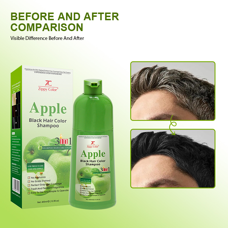 Apple Black Hair Color Shampoo Without Ammonia,Apple Black Hair Color Shampoo Without Ammonia,Guangdong Mingli Biomedical Technology Co., Ltd.