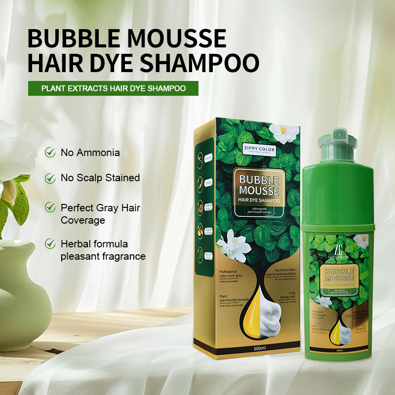 Ammonia-Free & Scalp-Stain-Free Bubble Mousse Hair Dye Shampoo: The Ultimate White & Gray Hair Repair for Hair Health,Herbal Bubble Hair Color | Ammonia-Free Foam Dye for Middle East,Guangdong Mingli Biomedical Technology Co., Ltd.