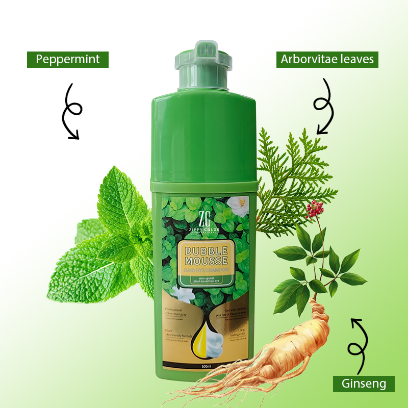 Ammonia-Free & Scalp-Stain-Free Bubble Mousse Hair Dye Shampoo: The Ultimate White & Gray Hair Repair for Hair Health,Herbal Bubble Hair Color | Ammonia-Free Foam Dye for Middle East,Guangdong Mingli Biomedical Technology Co., Ltd.
