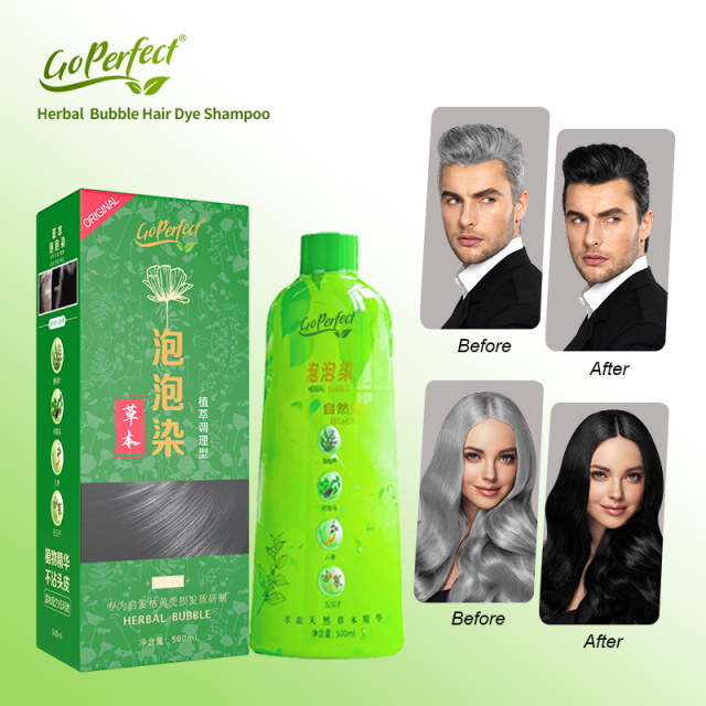 GoPerfect Herbal Bubble Hair Dye Shampoo,Herbal Bubble Hair Dye | Ammonia-Free Foam Hair Dye by Mingli Factory,Guangdong Mingli Biomedical Technology Co., Ltd.