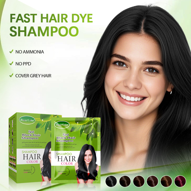 Zippy Color Fast Black Hair Shampoo Ammonia-Free Plant Dye 5-10 Mins,Zippy Color Fast Black Hair Shampoo Ammonia-Free Plant Dye 5-10 Mins,Guangdong Mingli Biomedical Technology Co., Ltd.