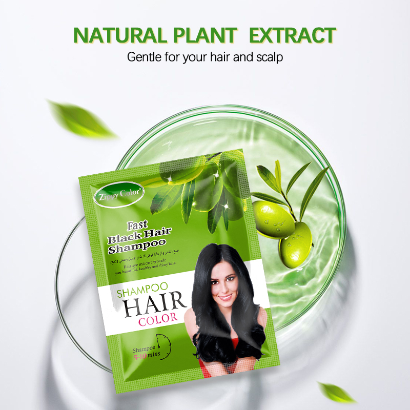 Zippy Color Fast Black Hair Shampoo Ammonia-Free Plant Dye 5-10 Mins,Zippy Color Fast Black Hair Shampoo Ammonia-Free Plant Dye 5-10 Mins,Guangdong Mingli Biomedical Technology Co., Ltd.