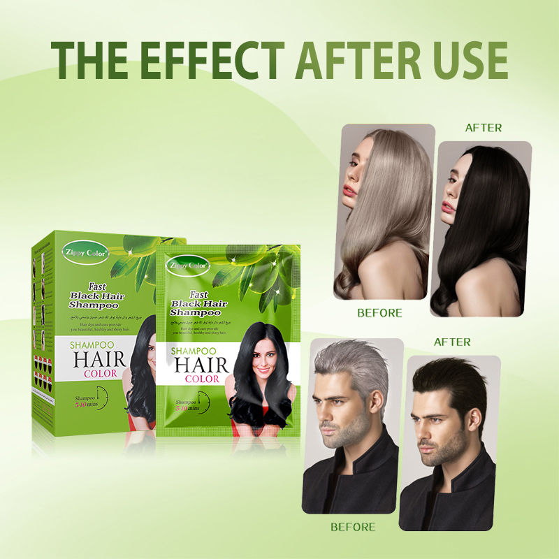 Zippy Color Fast Black Hair Shampoo Ammonia-Free Plant Dye 5-10 Mins,Zippy Color Fast Black Hair Shampoo Ammonia-Free Plant Dye 5-10 Mins,Guangdong Mingli Biomedical Technology Co., Ltd.