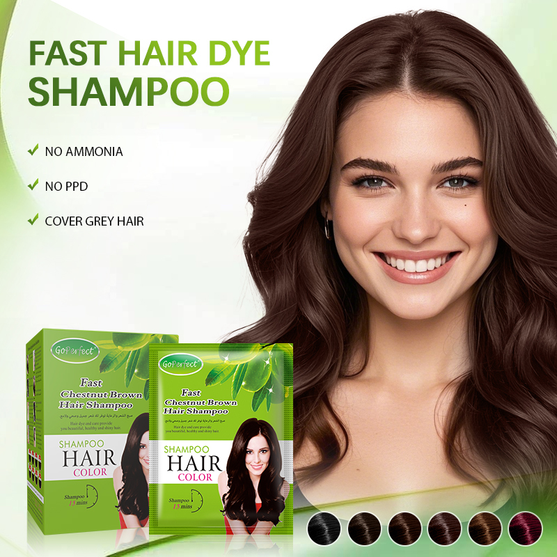 Zippy Color Chestnut Brown Hair Dye Shampoo Ammonia-Free Warm Reddish Brown,Zippy Color Chestnut Brown Hair Dye Ammonia-Free Warm Reddish Brown,Guangdong Mingli Biomedical Technology Co., Ltd.