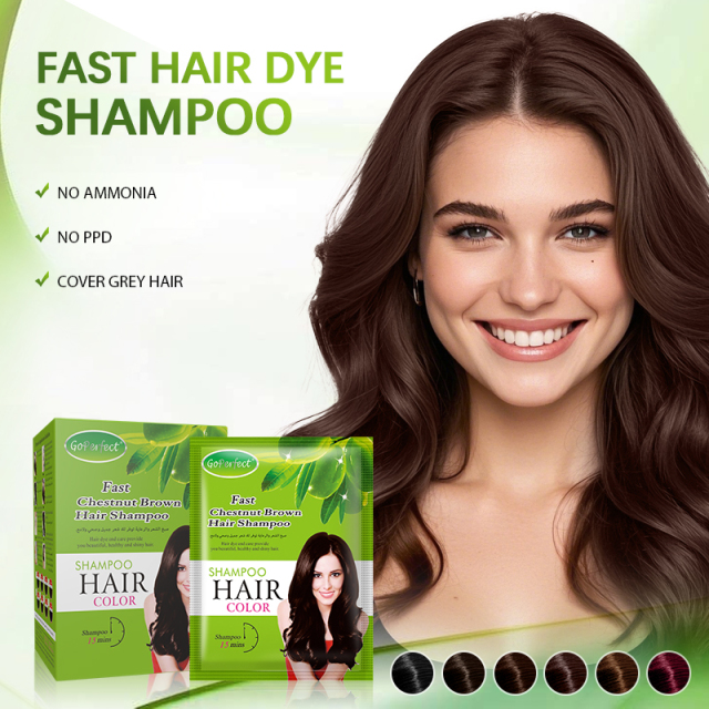 Zippy Color Chestnut Brown Hair Dye Shampoo Ammonia-Free Warm Reddish Brown,Zippy Color Chestnut Brown Hair Dye Ammonia-Free Warm Reddish Brown,Guangdong Mingli Biomedical Technology Co., Ltd.