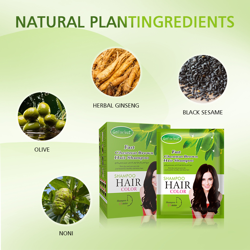 Zippy Color Chestnut Brown Hair Dye Shampoo Ammonia-Free Warm Reddish Brown,Zippy Color Chestnut Brown Hair Dye Ammonia-Free Warm Reddish Brown,Guangdong Mingli Biomedical Technology Co., Ltd.