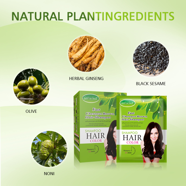 Zippy Color Chestnut Brown Hair Dye Shampoo Ammonia-Free Warm Reddish Brown,Zippy Color Chestnut Brown Hair Dye Ammonia-Free Warm Reddish Brown,Guangdong Mingli Biomedical Technology Co., Ltd.