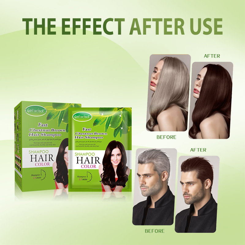 Zippy Color Chestnut Brown Hair Dye Shampoo Ammonia-Free Warm Reddish Brown,Zippy Color Chestnut Brown Hair Dye Ammonia-Free Warm Reddish Brown,Guangdong Mingli Biomedical Technology Co., Ltd.