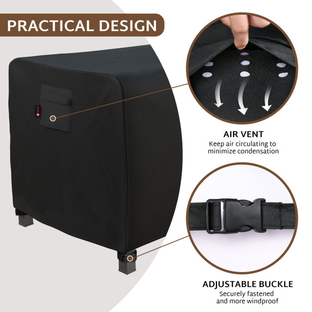 iBirdie Rectangular Gas Fire Pit Table Cover 54 x 28 inch Outdoor Waterproof and Weatherproof Heavy Duty 600D Patio Fireplaces Cover