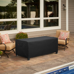 iBirdie Rectangular Gas Fire Pit Table Cover 54 x 28 inch Outdoor Waterproof and Weatherproof Heavy Duty 600D Patio Fireplaces Cover