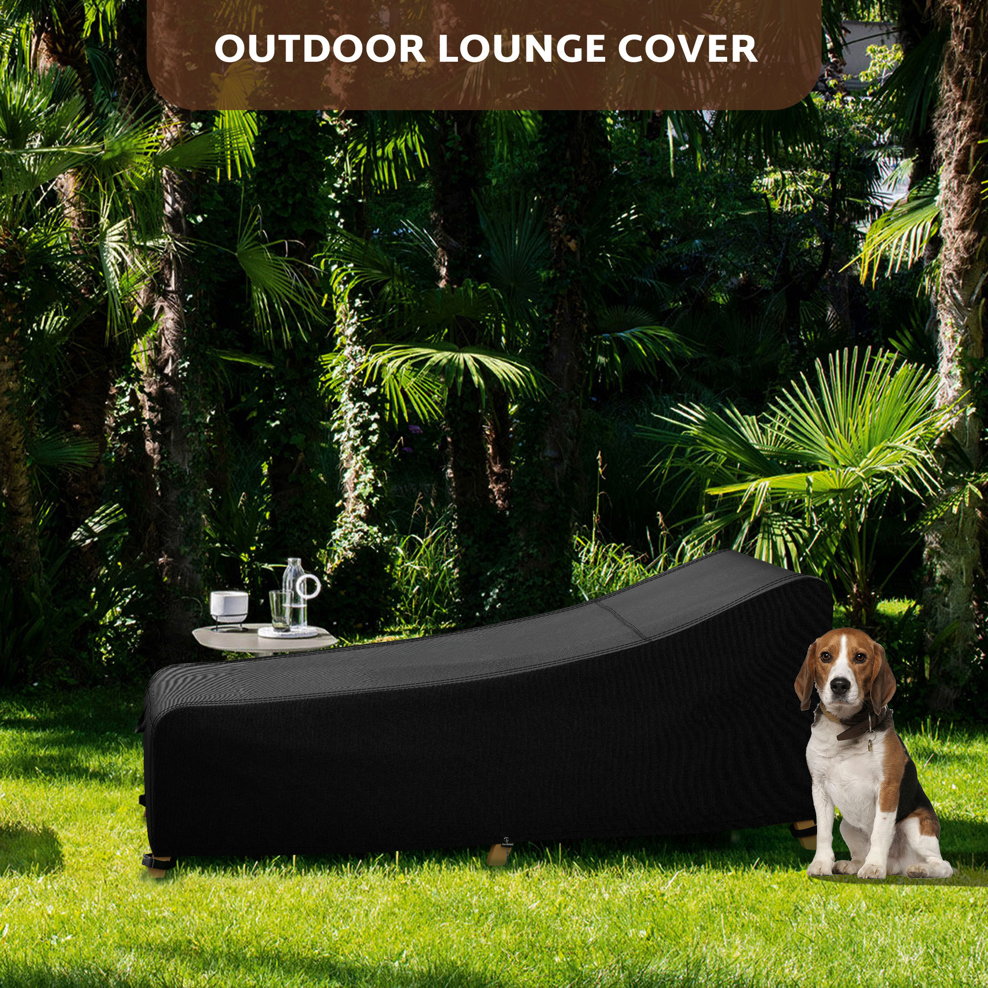 iBirdie Outdoor Lounge Chaise Chair Cover Waterproof Patio Furniture Covers Lawn Pool Chair Cover 1 Pack