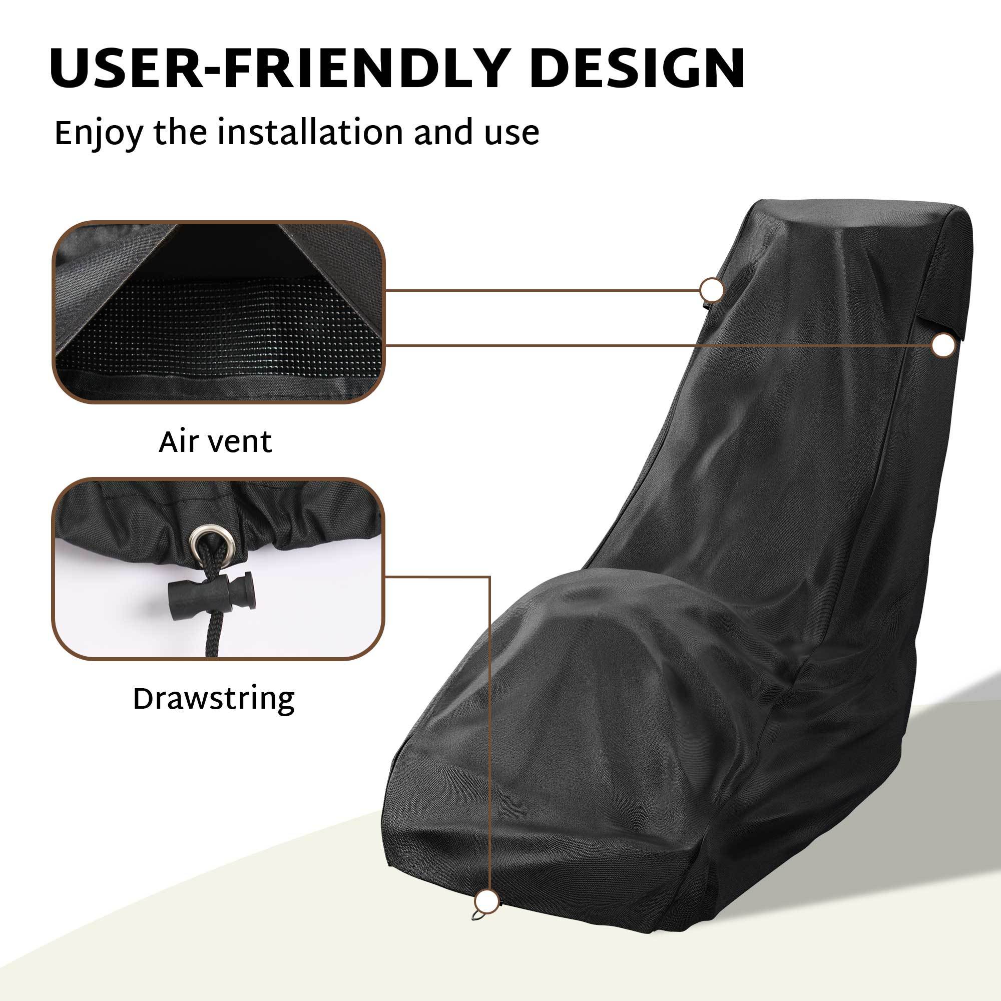 iBirdie Outdoor Waterproof Lawn Mower Cover for 20''-23'' Push Mowers - Heavy Duty 600D Weatherproof UV Resistant Mower Protector