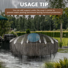iBirdie Round Patio Furniture Cover , Outdoor Waterproof and Weatherproof for Garden Table and Chairs, Heavy Duty 600D,